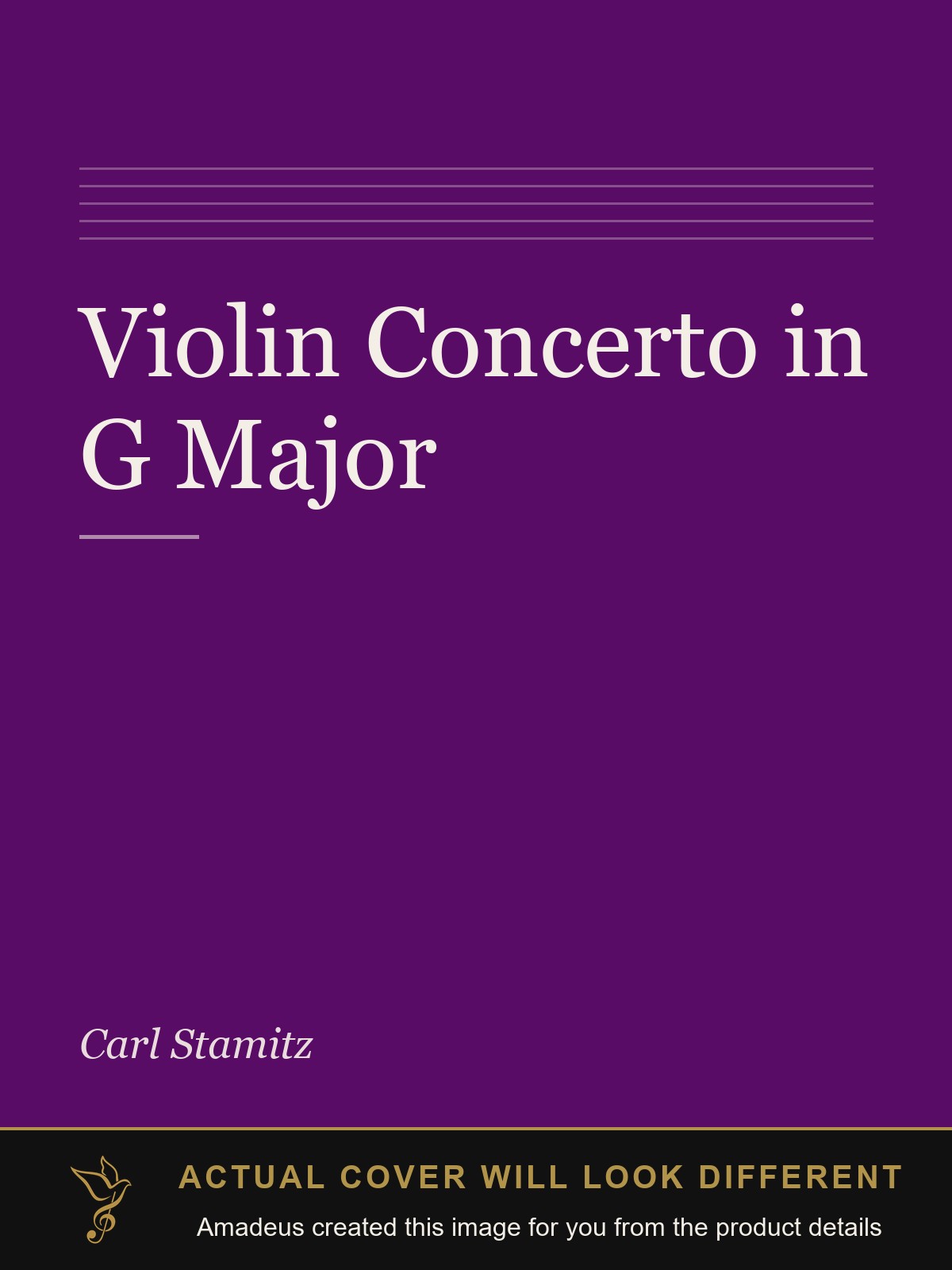 Violin Concerto in G Major - Amadeus created this image from the product details; the actual cover will look different