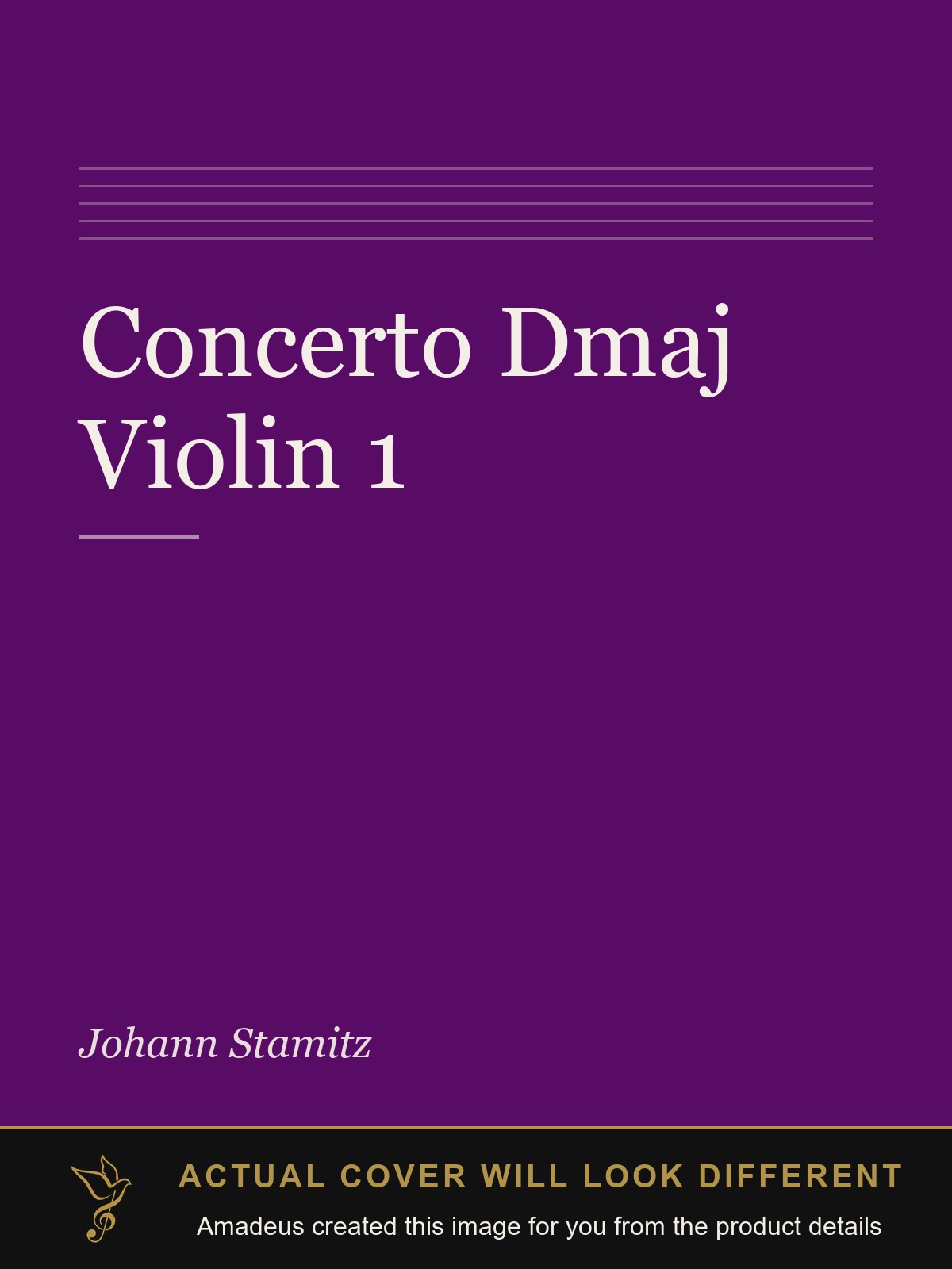 Concerto Dmaj Violin 1 - Amadeus created this image from the product details; the actual cover will look different