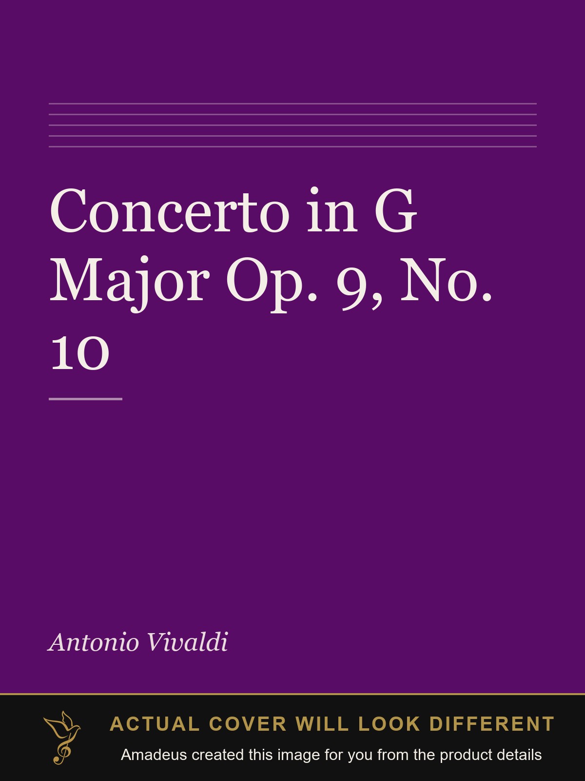 Concerto in G Major Op. 9, No. 10 - Amadeus created this image from the product details; the actual cover will look different