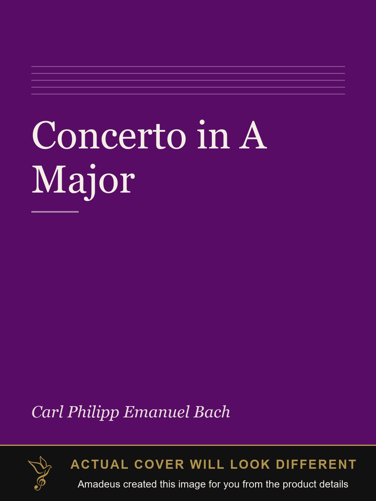 Concerto in A Major - Amadeus created this image from the product details; the actual cover will look different