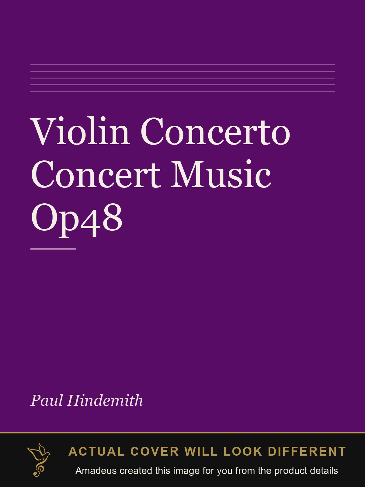 Violin Concerto Concert Music Op48 - Amadeus created this image from the product details; the actual cover will look different