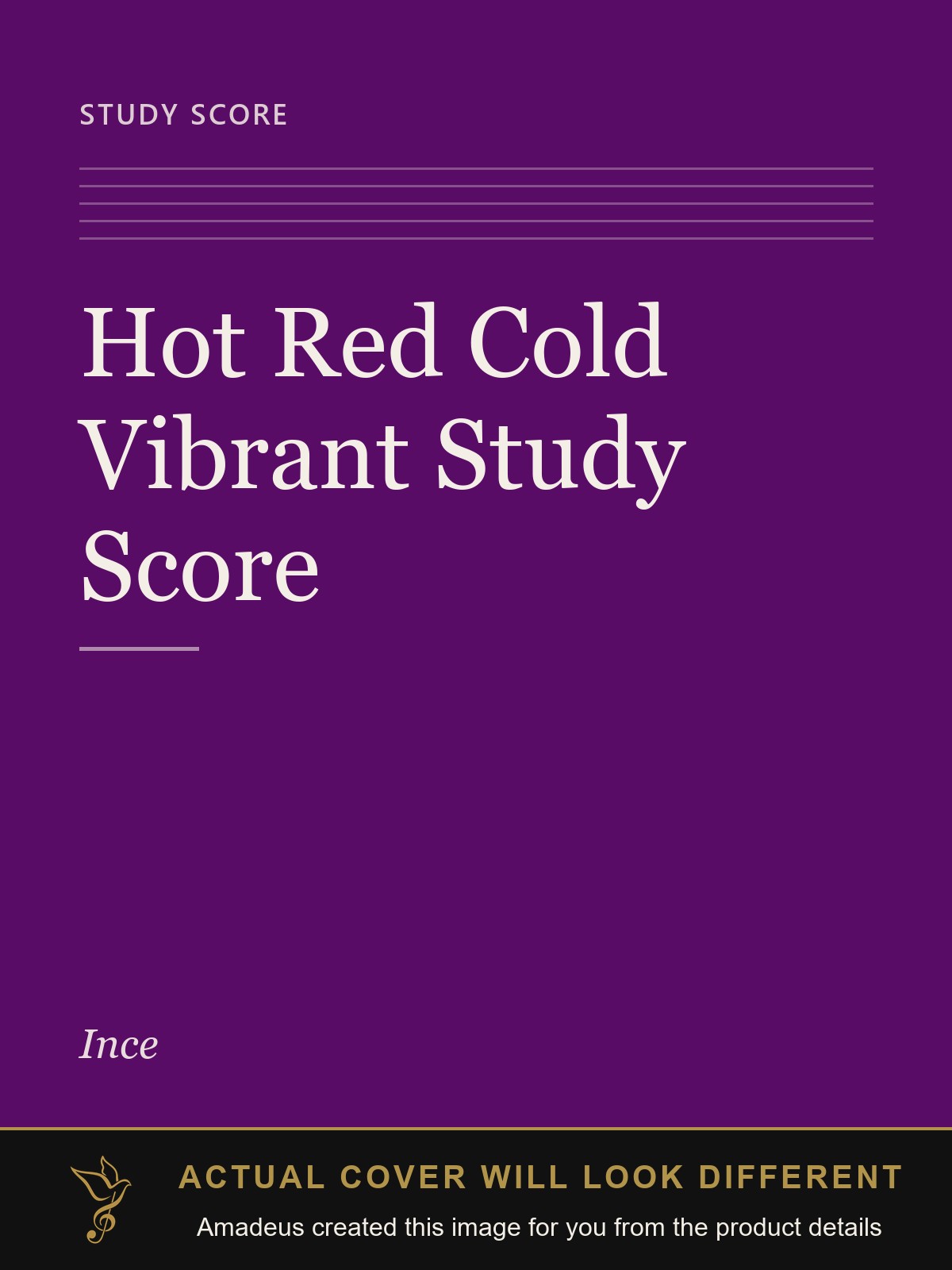 Hot Red Cold Vibrant Study Score - Amadeus created this image from the product details; the actual cover will look different