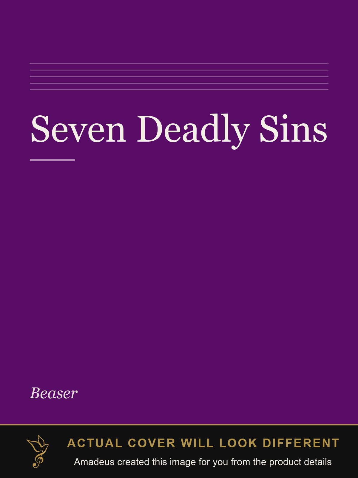 Seven Deadly Sins - Amadeus created this image from the product details; the actual cover will look different