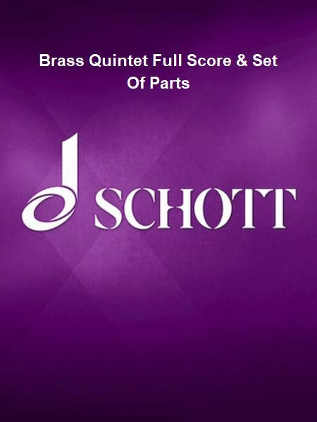 Product Cover for Brass Quintet Full Score & Set Of Parts