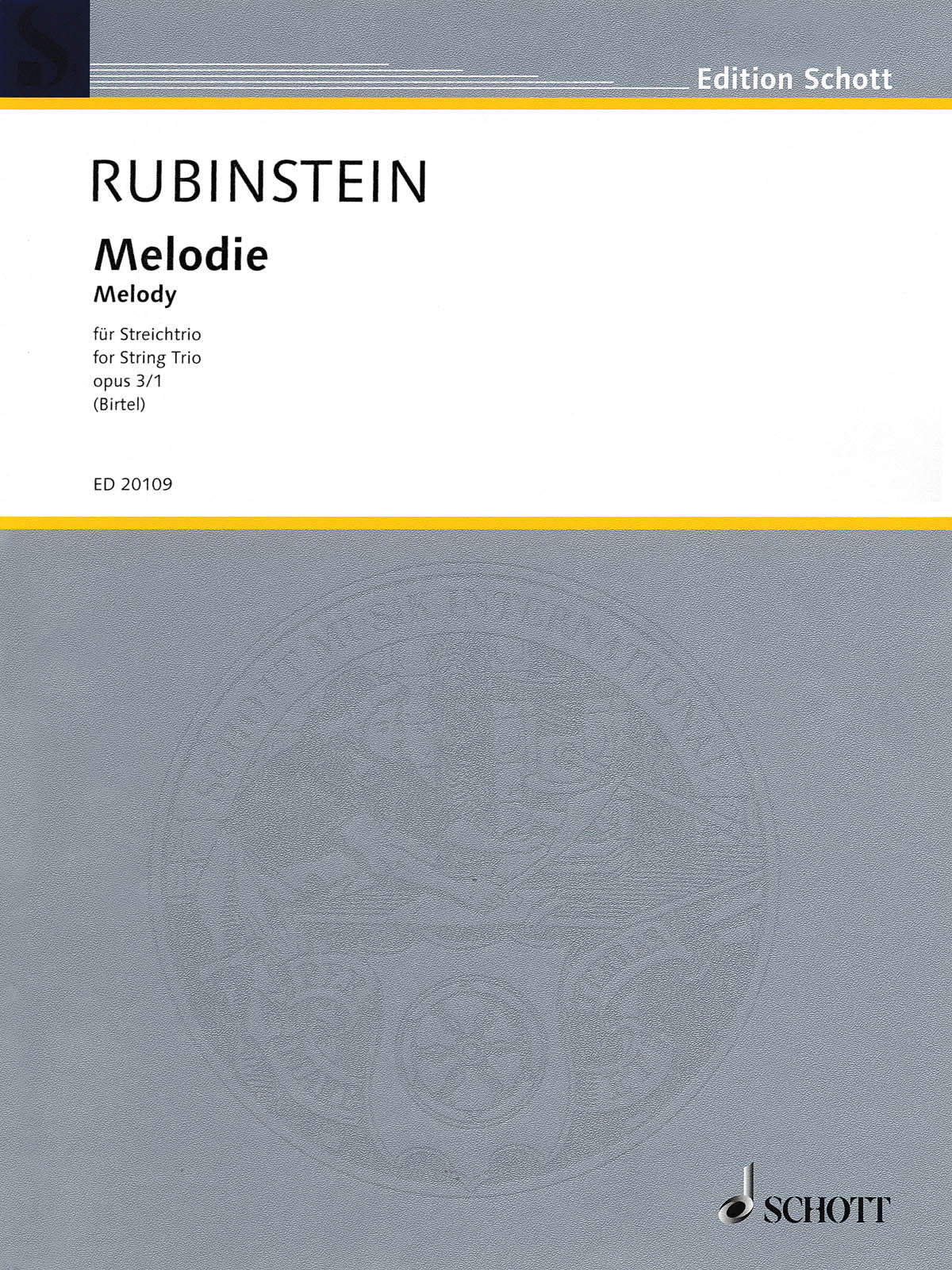 Product Cover for Melodie for String Trio Op. 3, No. 1