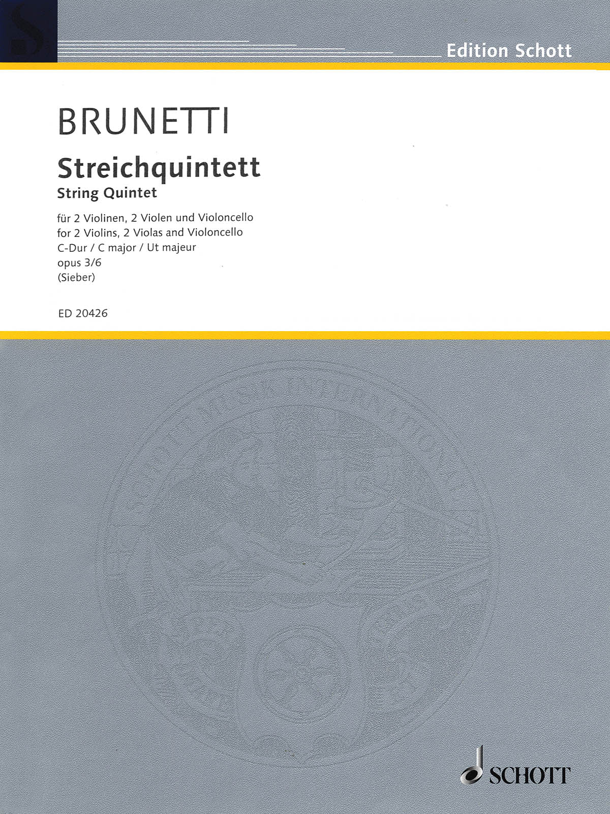 Product Cover for String Quintet Op. 3 No. 6 in C Major