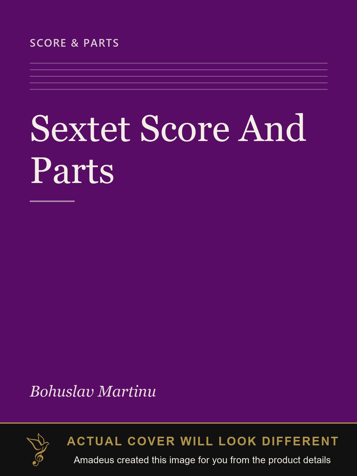 Sextet Score And Parts - Amadeus created this image from the product details; the actual cover will look different