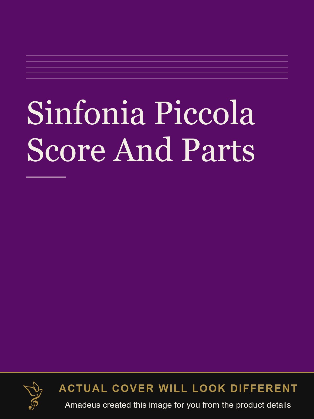 Sinfonia Piccola  Score And Parts - Amadeus created this image from the product details; the actual cover will look different
