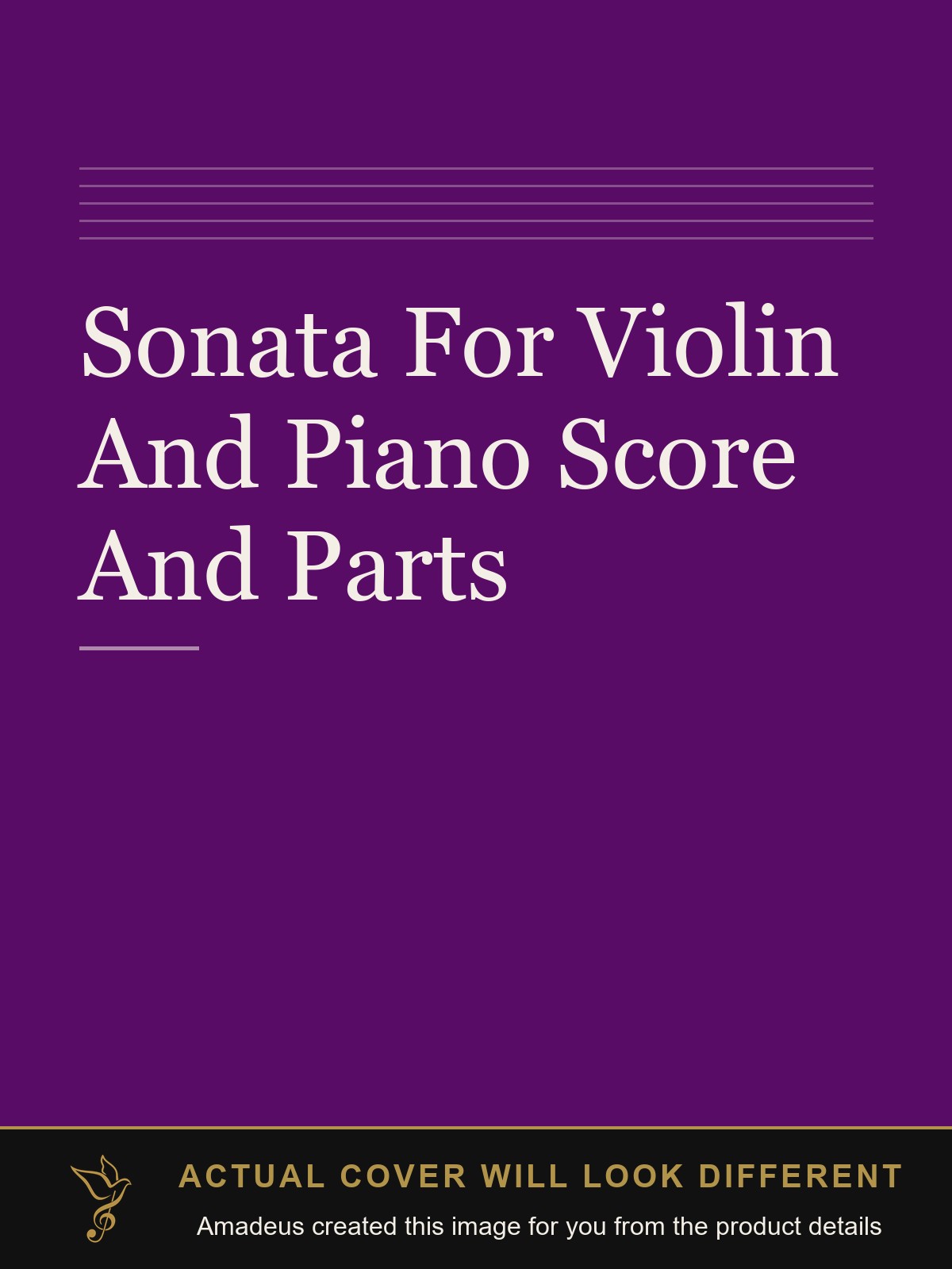 Sonata For Violin And Piano Score And Parts - Amadeus created this image from the product details; the actual cover will look different