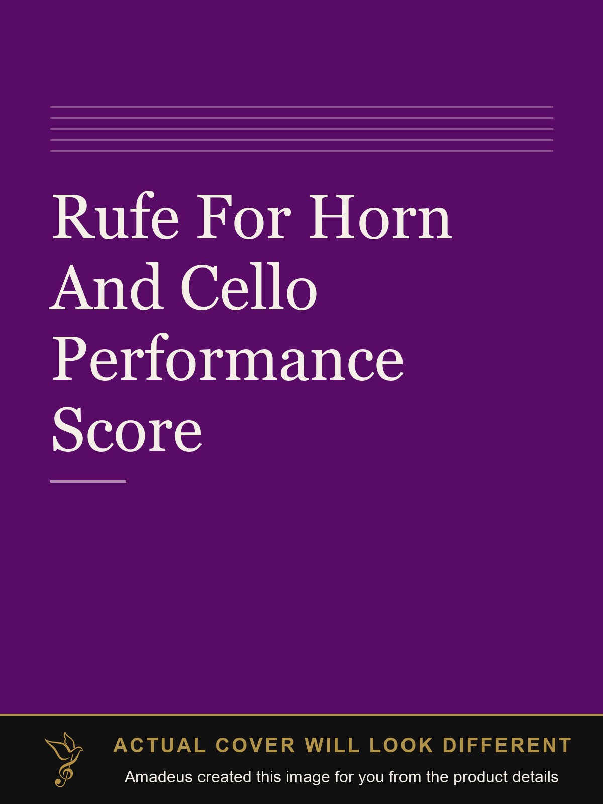 Rufe For Horn And Cello Performance Score - Amadeus created this image from the product details; the actual cover will look different