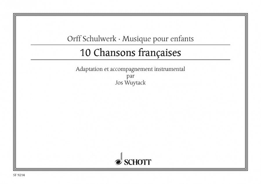 Product Cover for Dix (10) Chansons Francaises Score Voice, Recorders And Orff Instruments, French