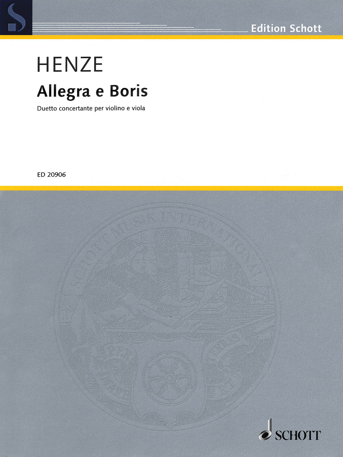 Product Cover for Allegra e Boris