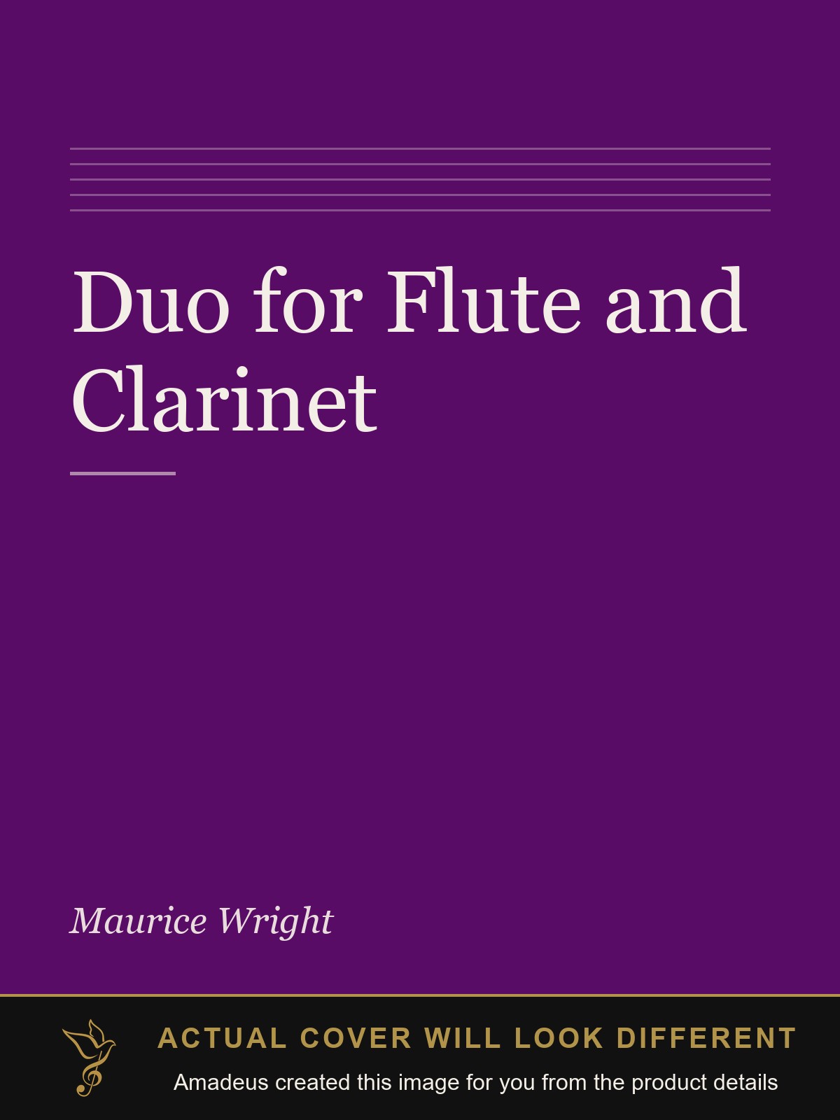Duo for Flute and Clarinet - Amadeus created this image from the product details; the actual cover will look different