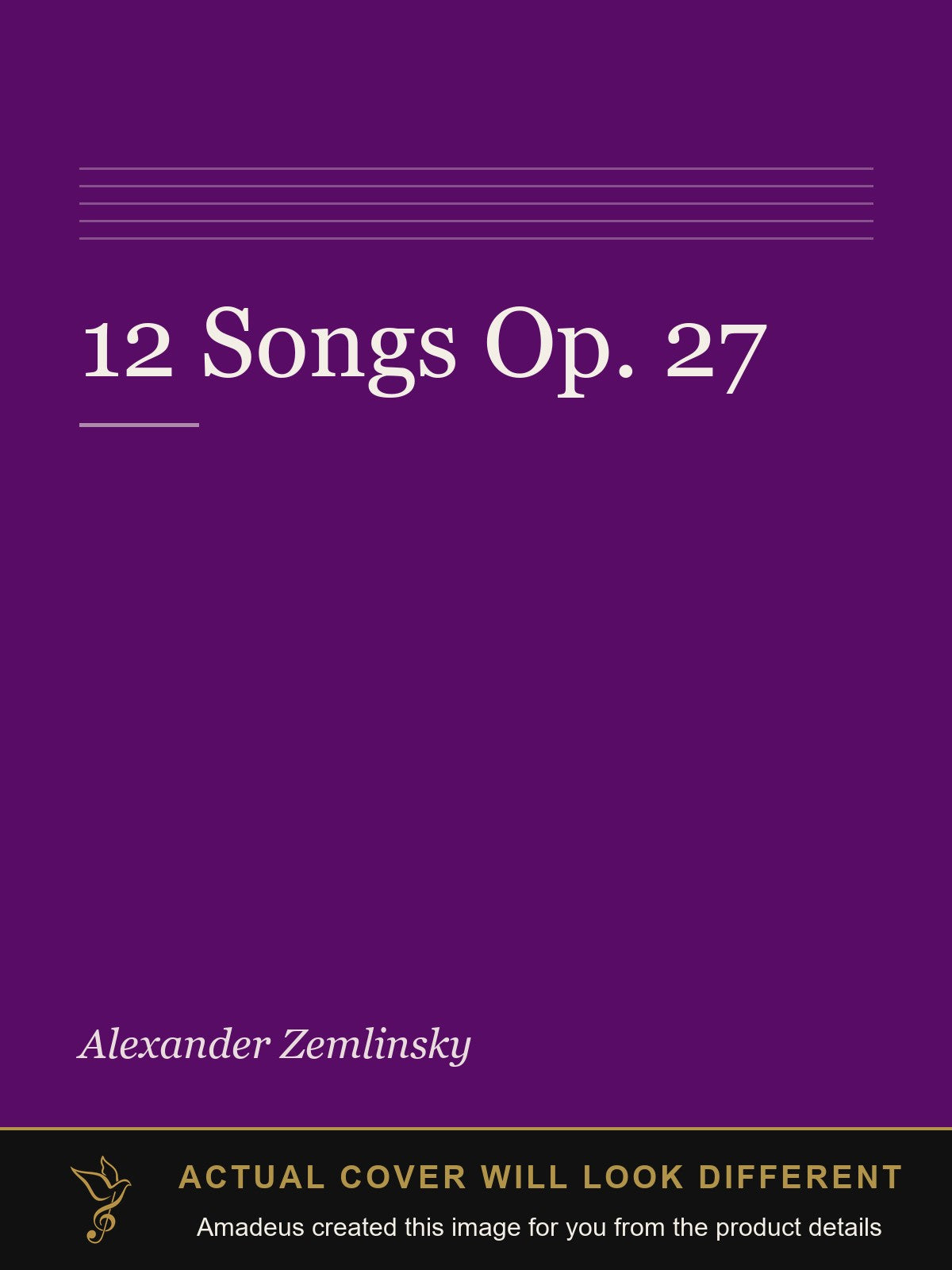 12 Songs Op. 27 - Amadeus created this image from the product details; the actual cover will look different