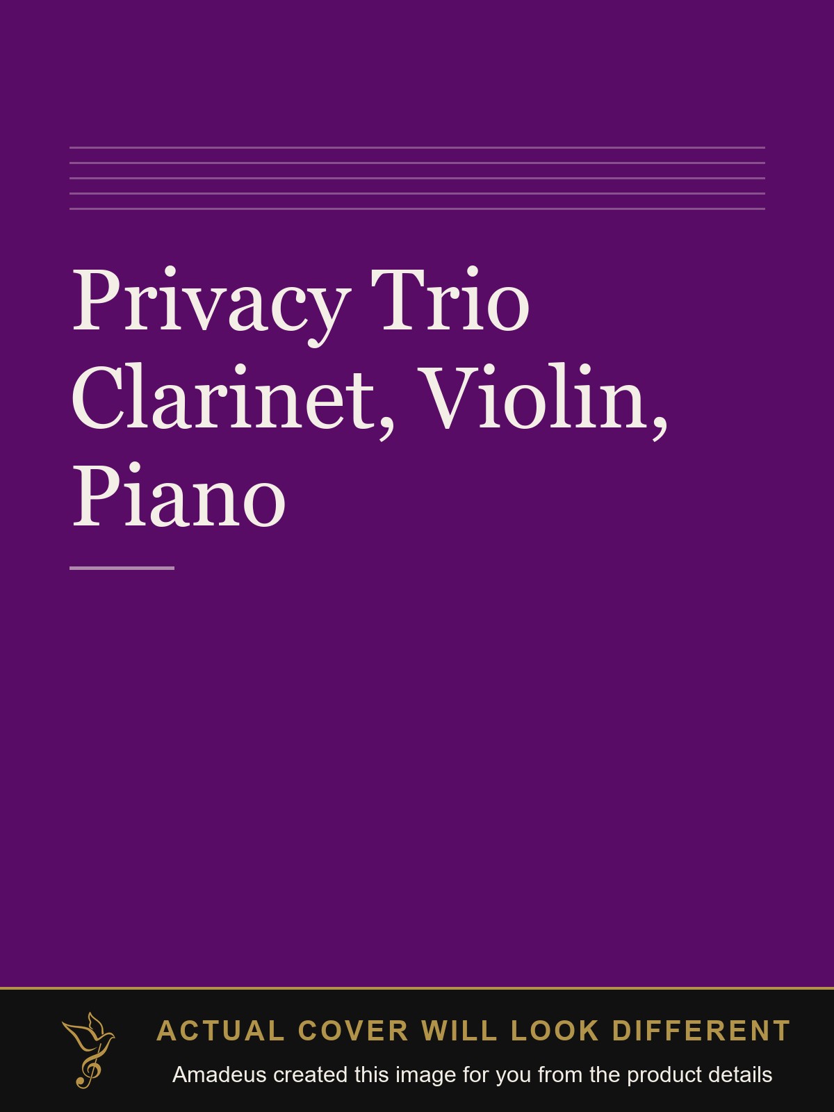 Privacy Trio Clarinet, Violin, Piano - Amadeus created this image from the product details; the actual cover will look different