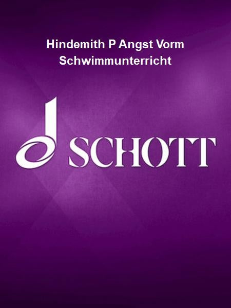 Product Cover for Hindemith P Angst Vorm Schwimmunterricht