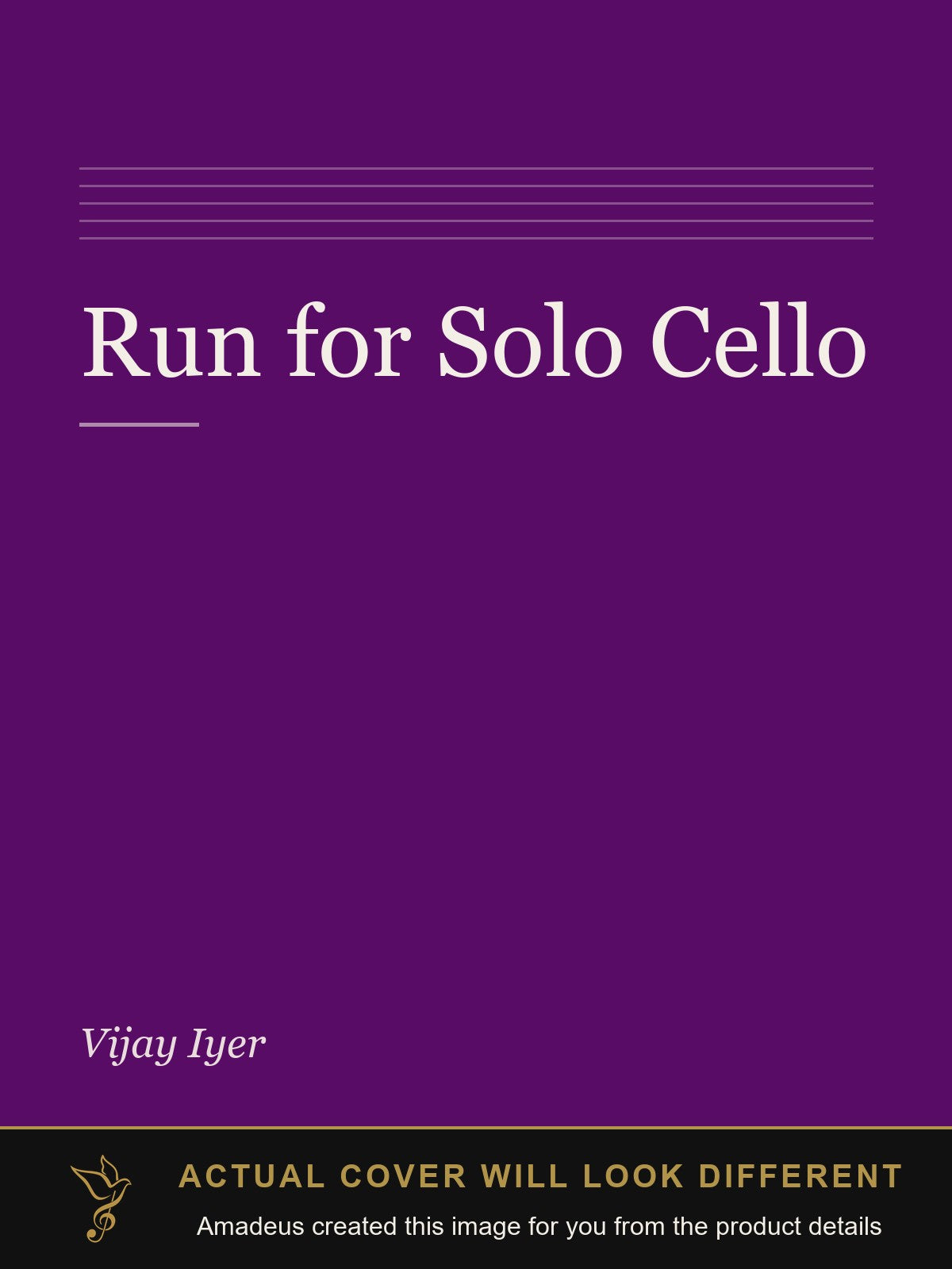 Run for Solo Cello - Amadeus created this image from the product details; the actual cover will look different
