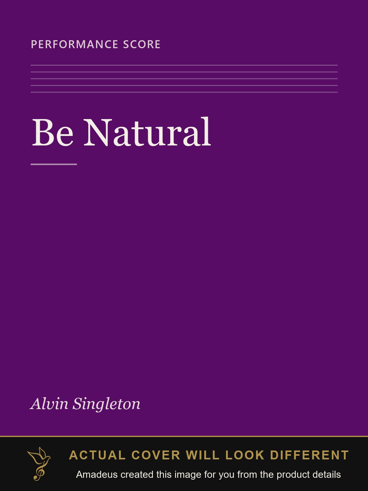 Be Natural - Amadeus created this image from the product details; the actual cover will look different