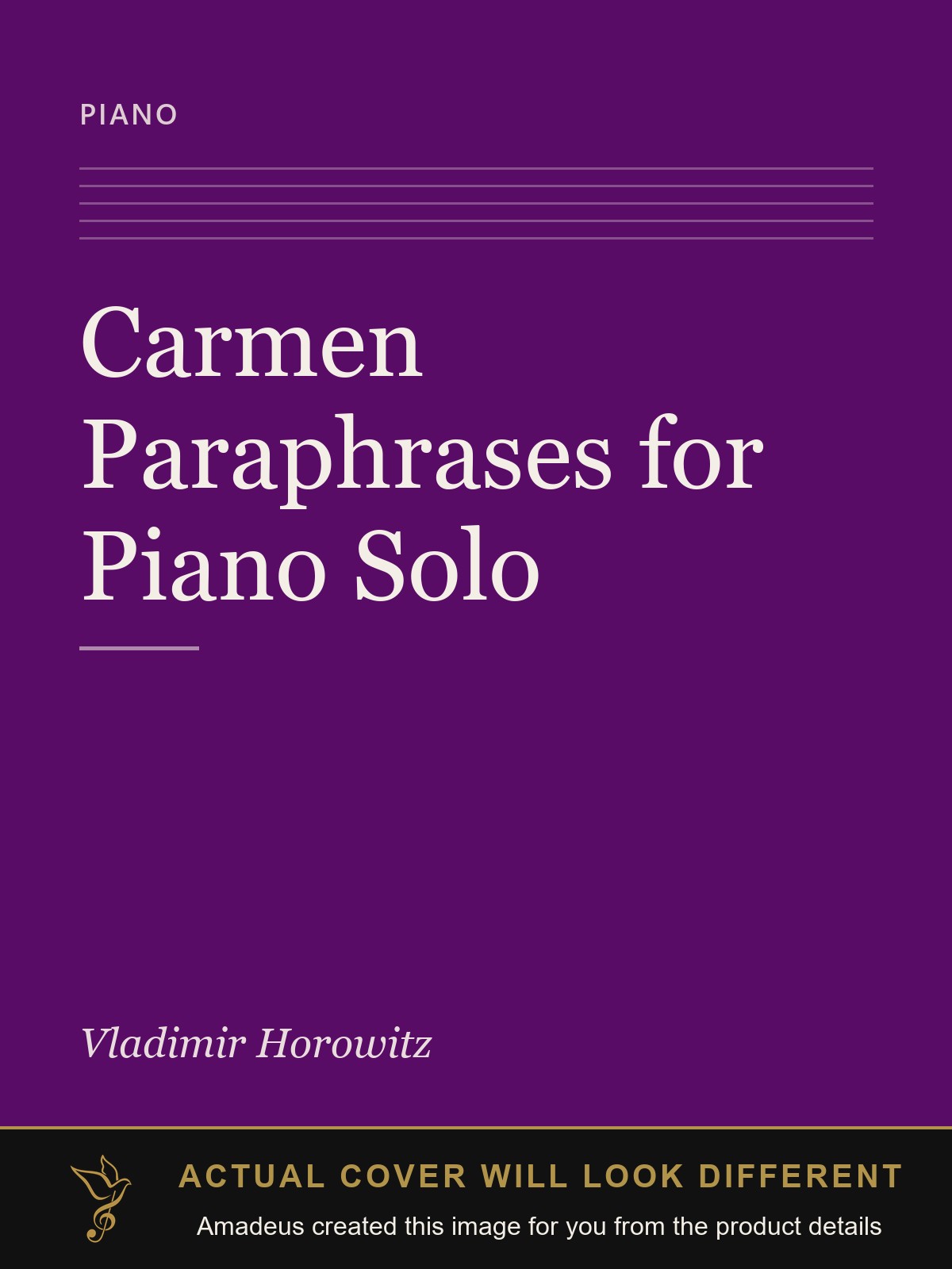 Carmen Paraphrases for Piano Solo - Amadeus created this image from the product details; the actual cover will look different