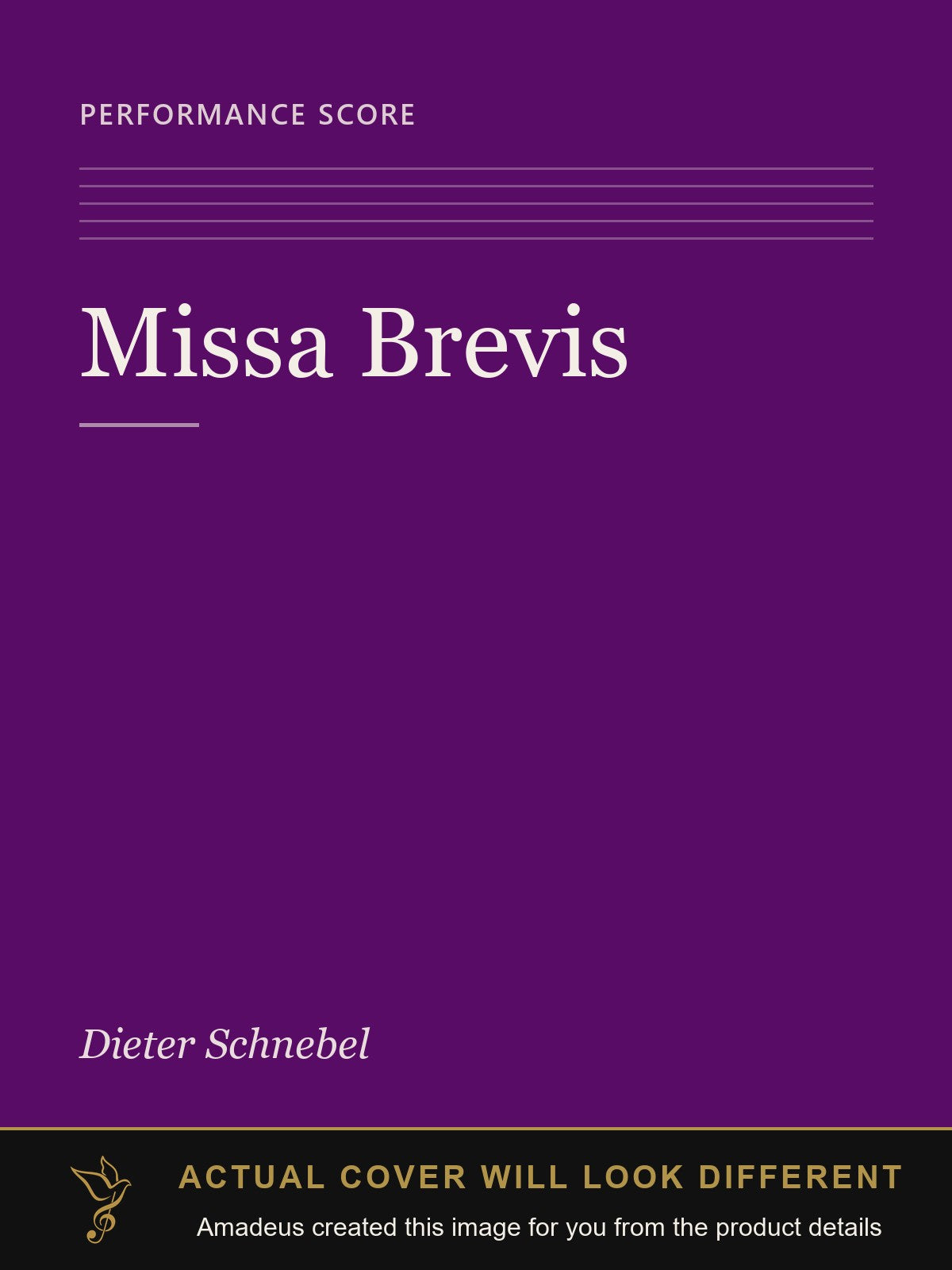 Missa Brevis - Amadeus created this image from the product details; the actual cover will look different