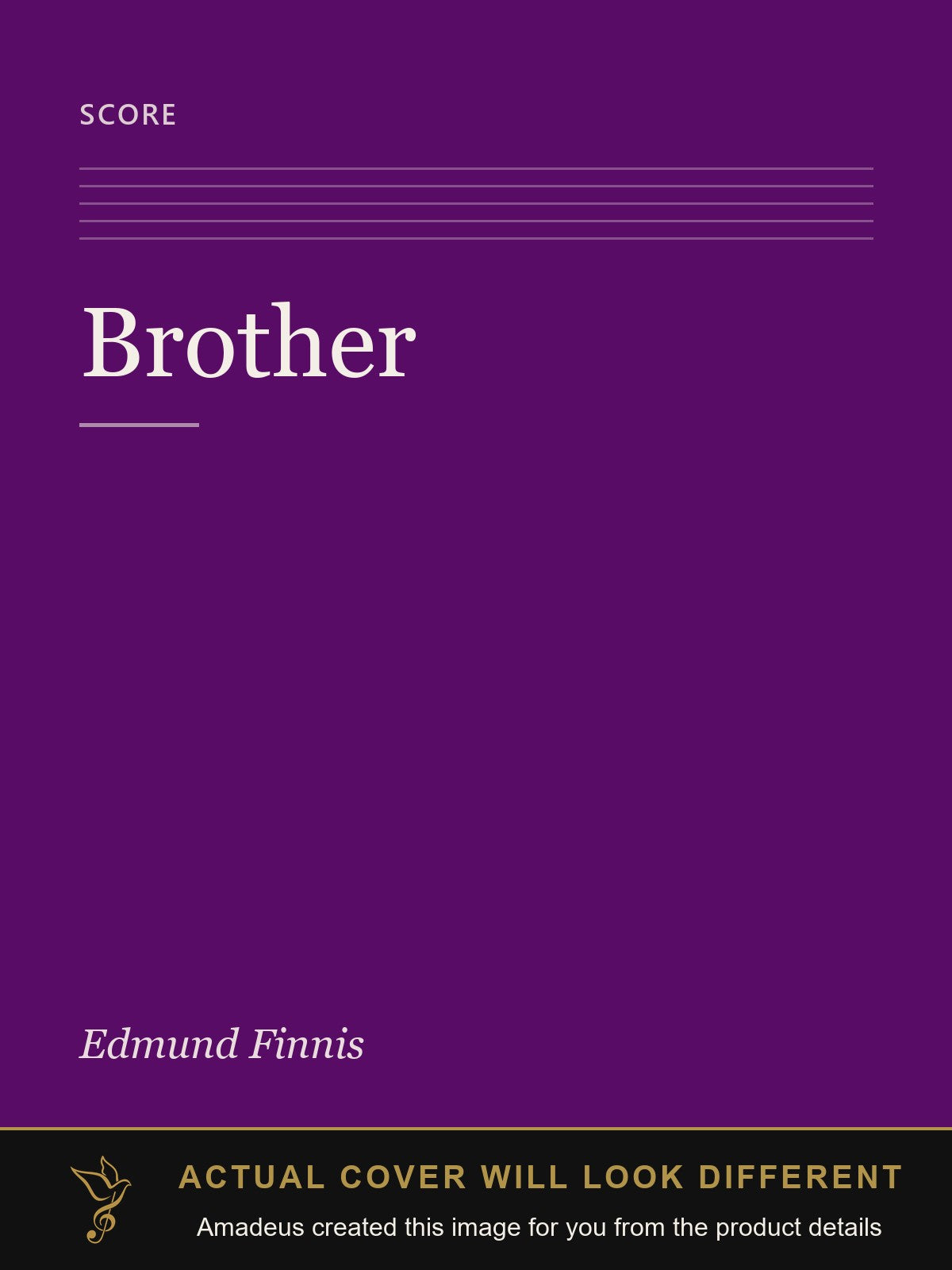 Brother - Amadeus created this image from the product details; the actual cover will look different