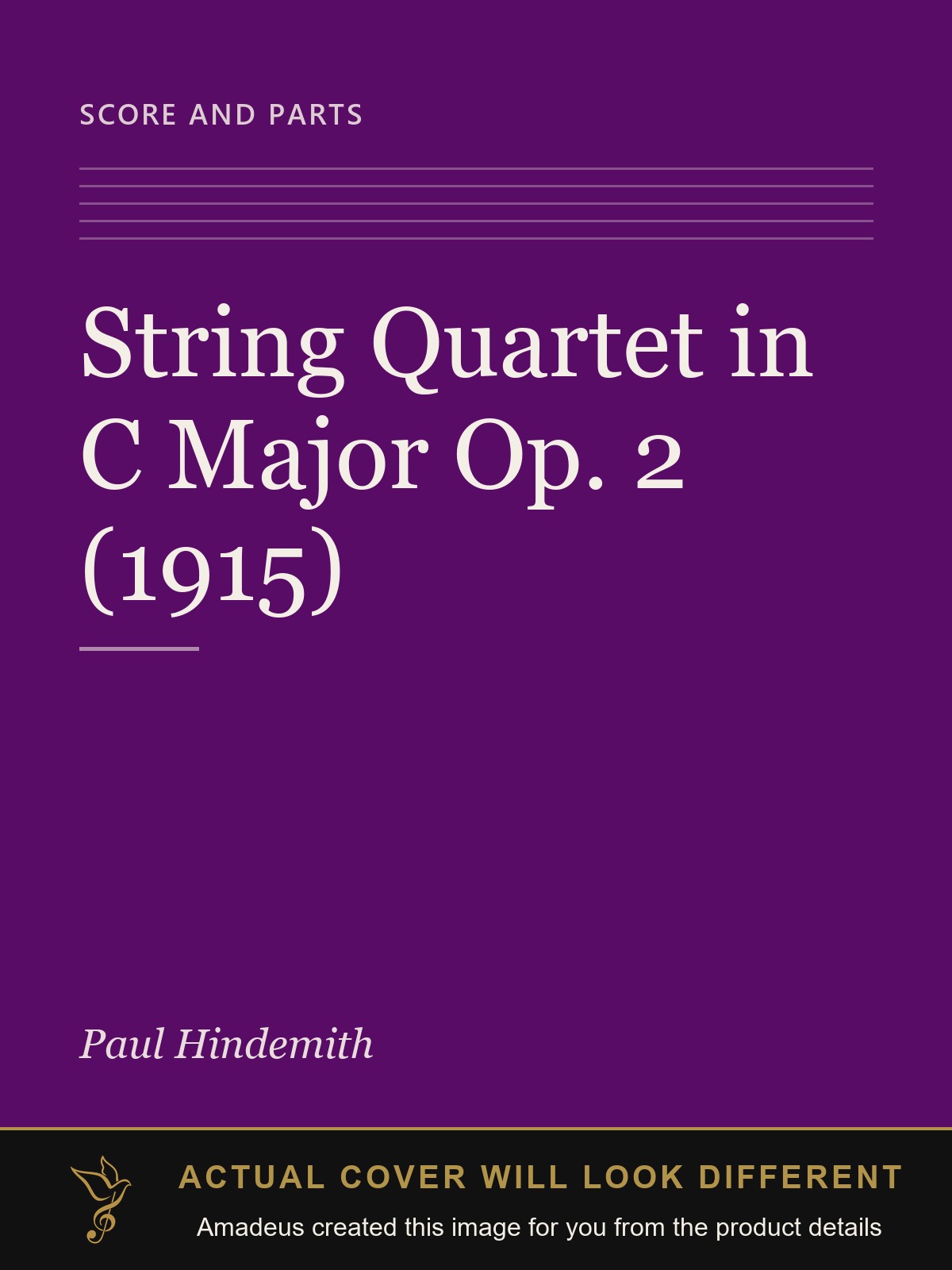 String Quartet in C Major Op. 2 (1915) - Amadeus created this image from the product details; the actual cover will look different