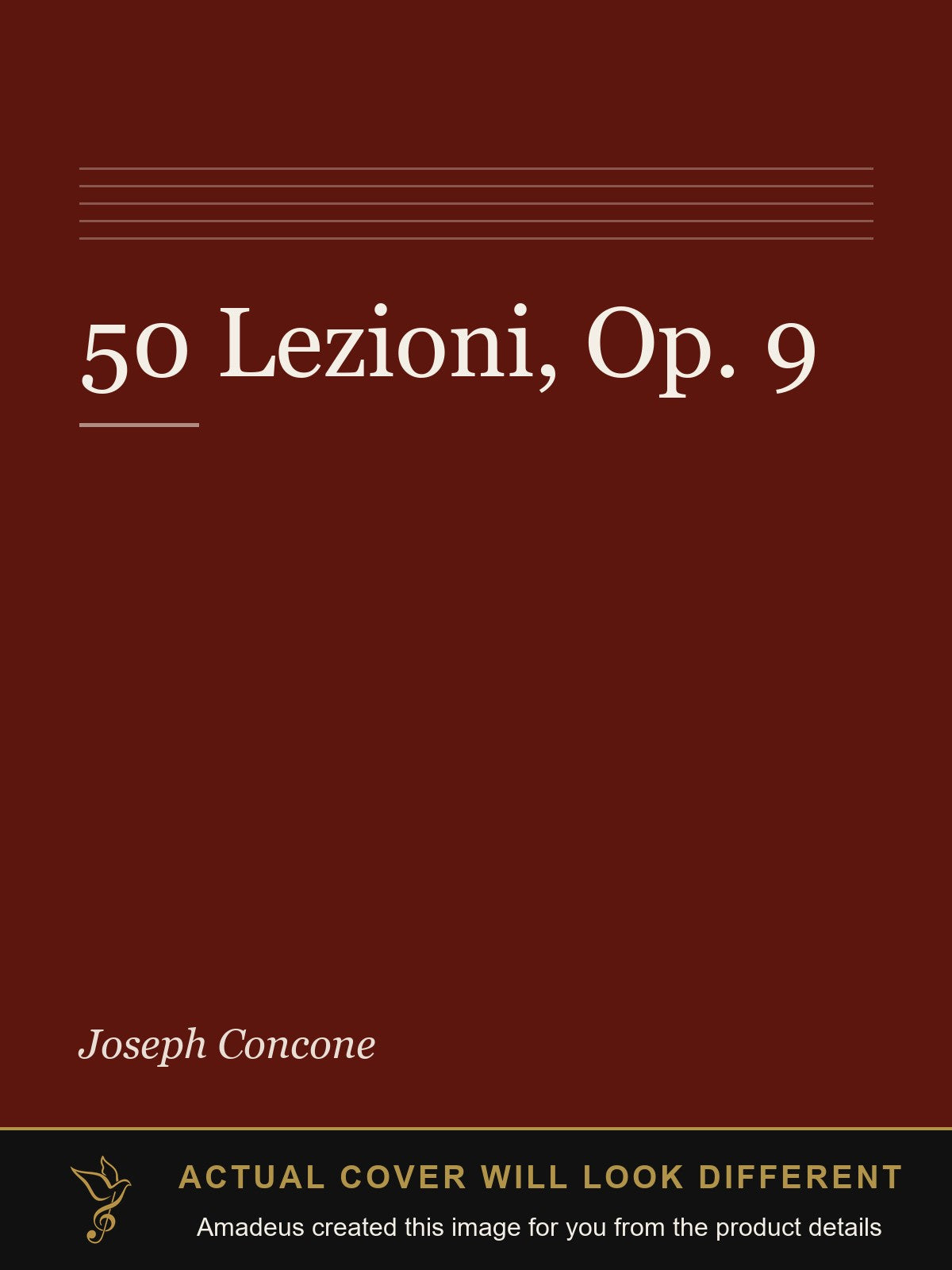 50 Lezioni, Op. 9 - Amadeus created this image from the product details; the actual cover will look different