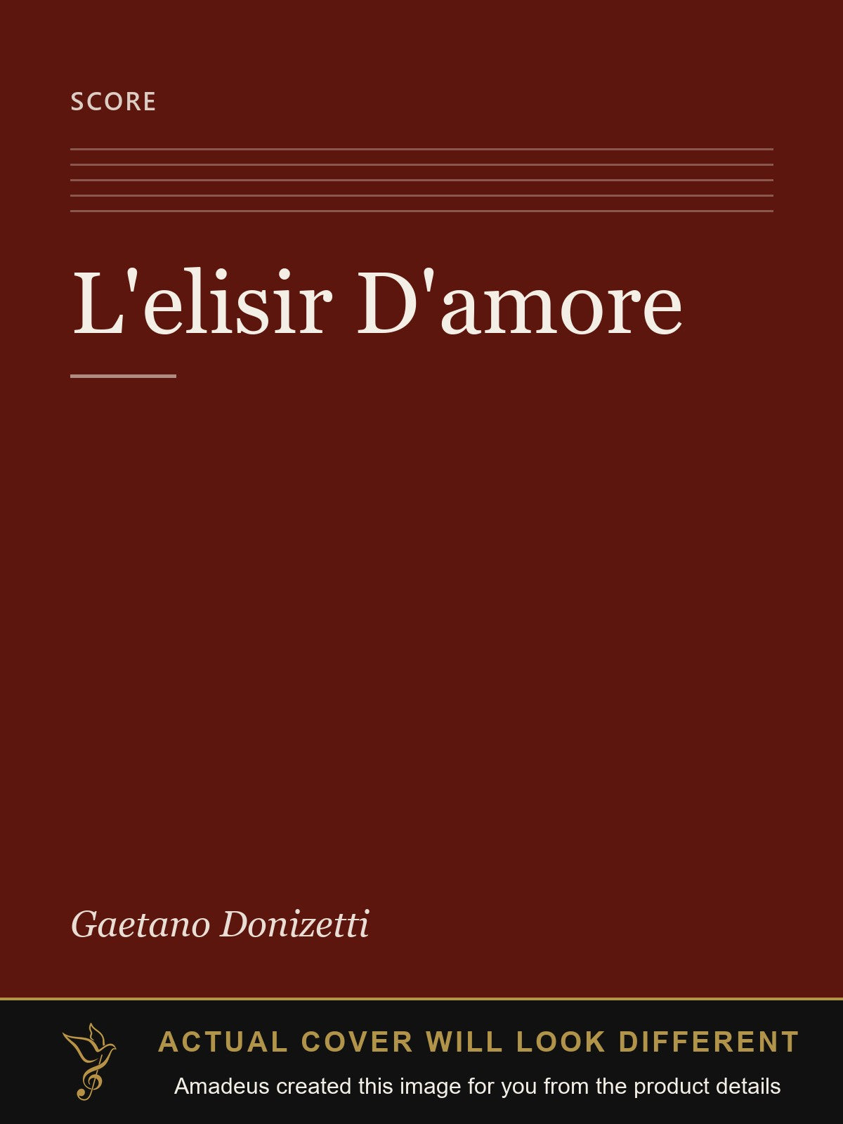 L'elisir D'amore - Amadeus created this image from the product details; the actual cover will look different
