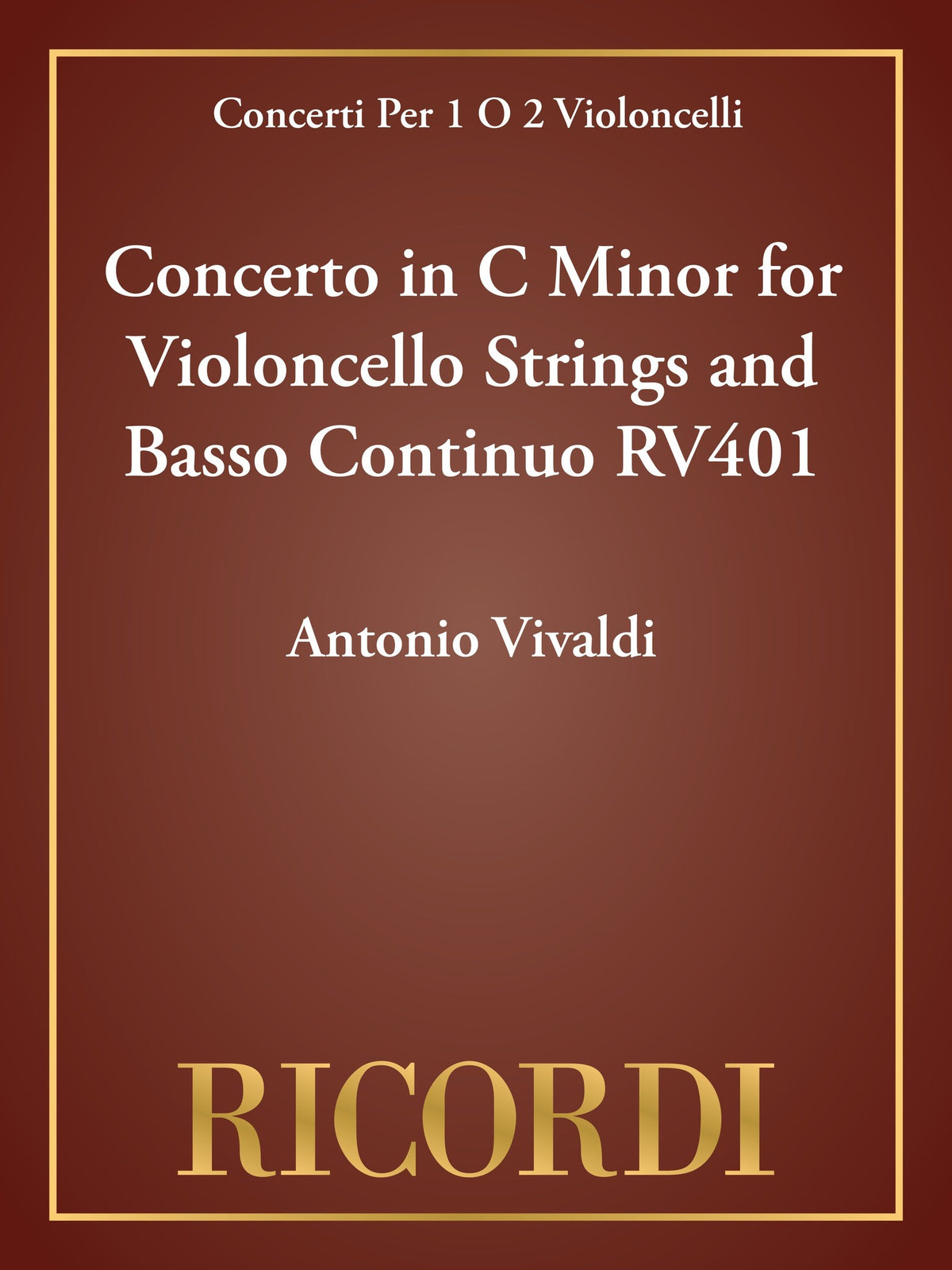 Product Cover for Concerto in C Minor for Violoncello Strings and Basso Continuo RV401
