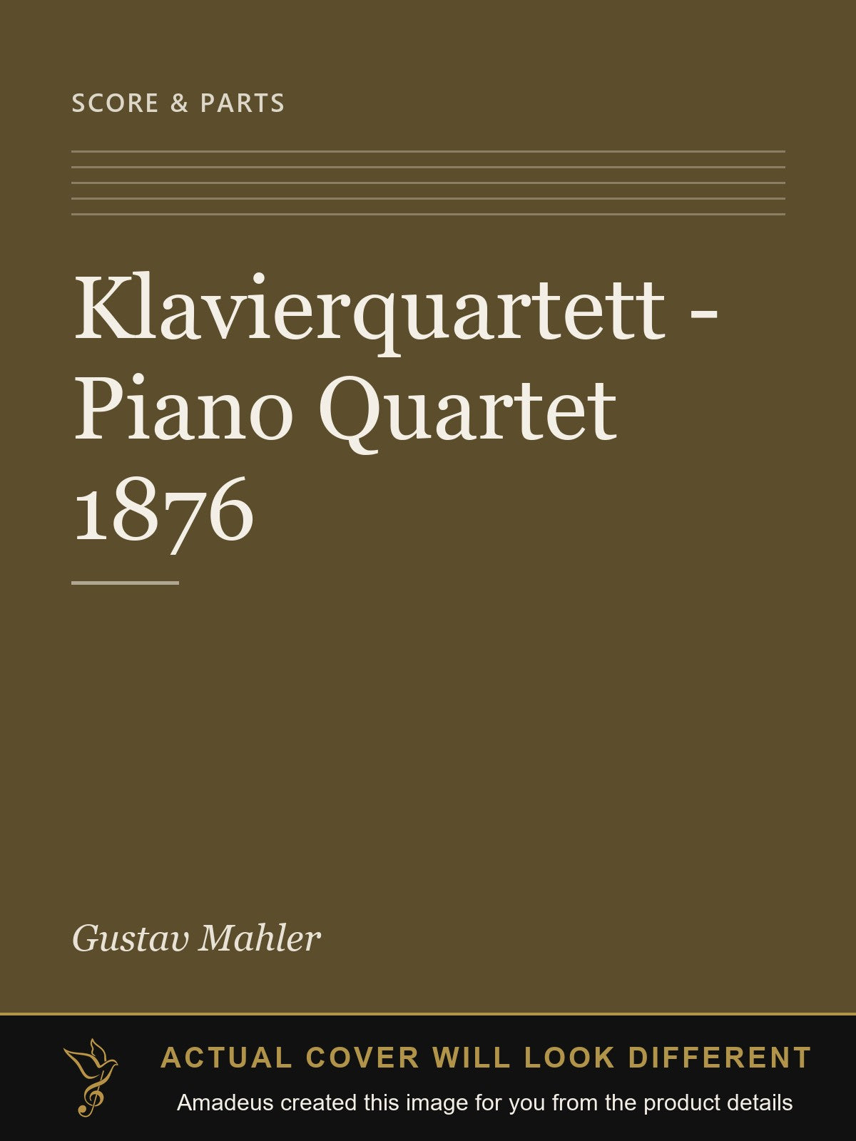 Klavierquartett - Piano Quartet 1876 - Amadeus created this image from the product details; the actual cover will look different