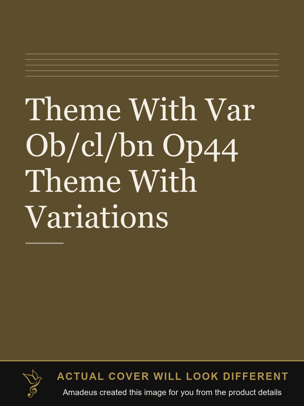 Theme With Var Ob/cl/bn Op44 Theme With Variations - Amadeus created this image from the product details; the actual cover will look different