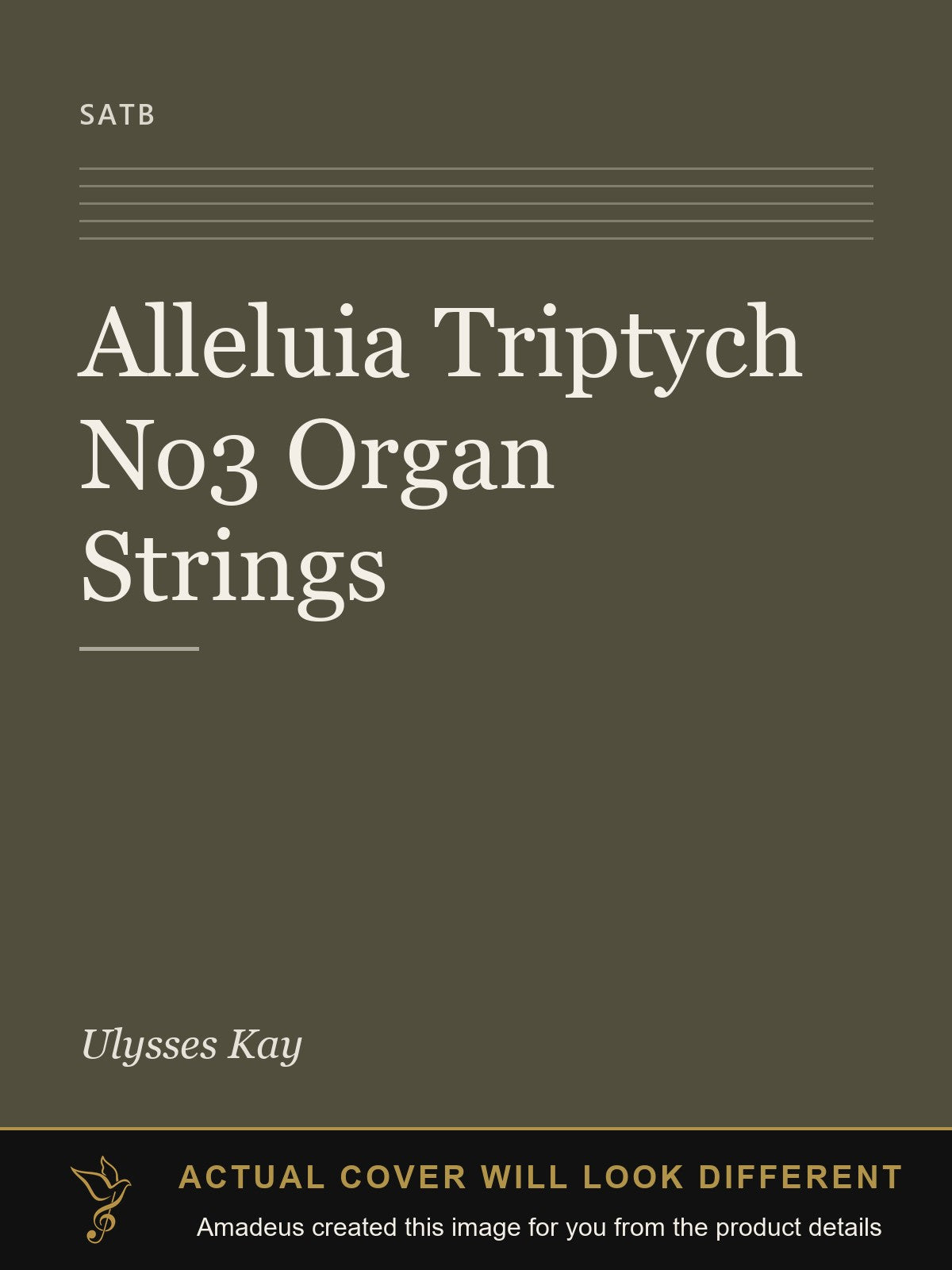 Alleluia Triptych No3  Organ Strings - Amadeus created this image from the product details; the actual cover will look different