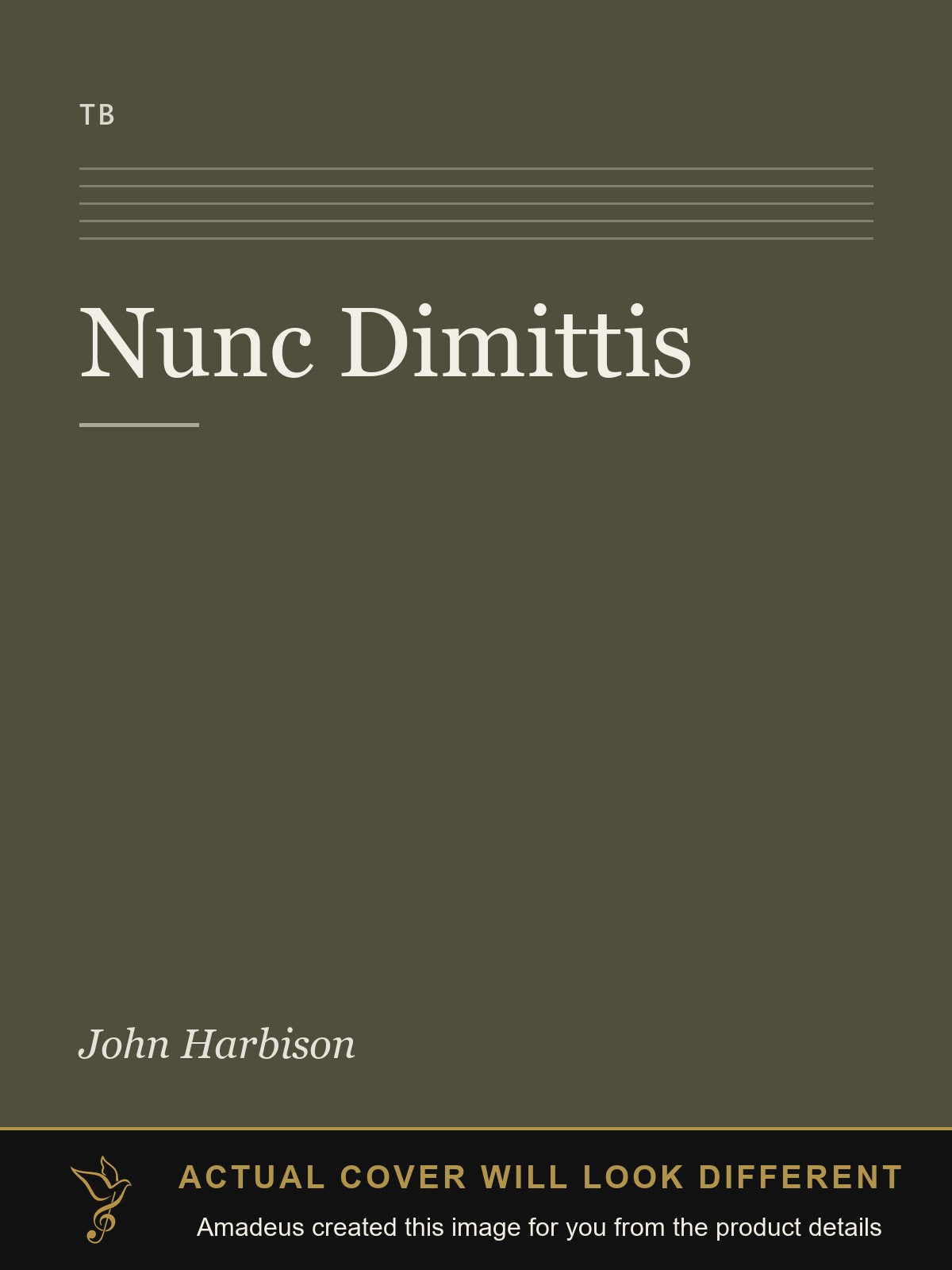 Nunc Dimittis - Amadeus created this image from the product details; the actual cover will look different