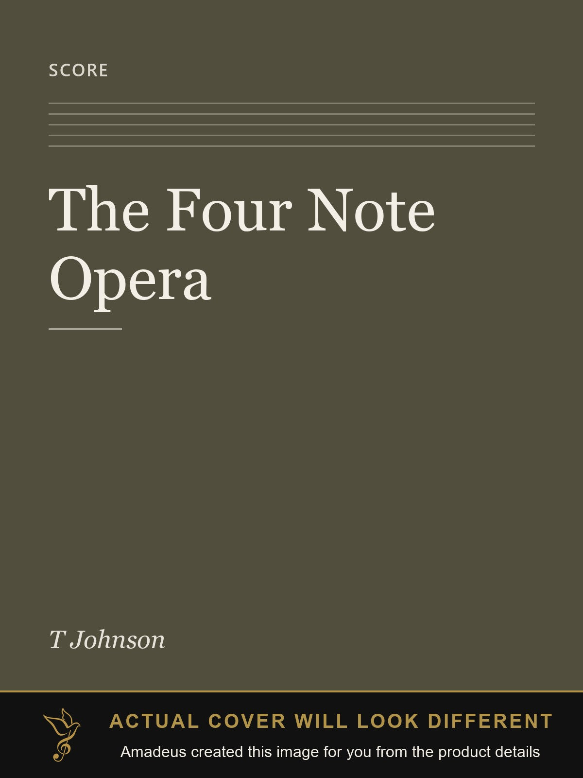 The Four Note Opera - Amadeus created this image from the product details; the actual cover will look different