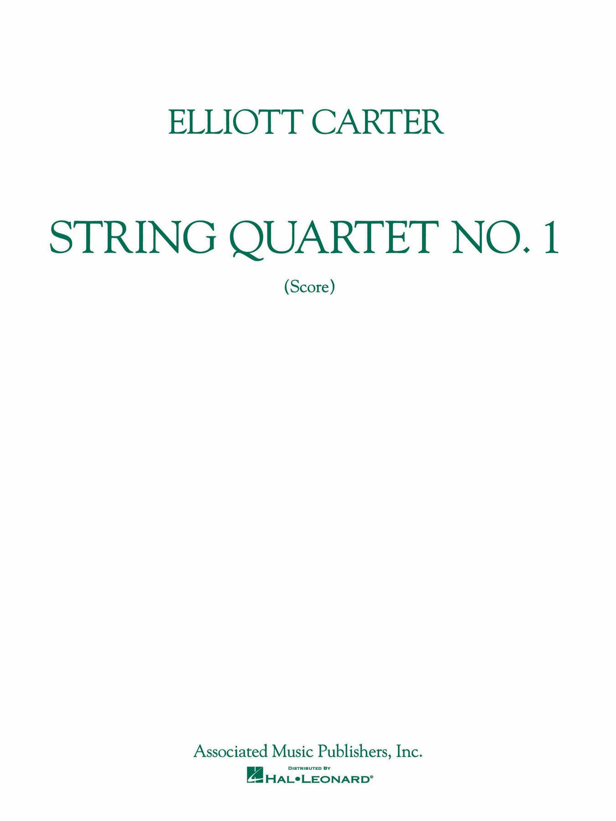 Product Cover for String Quartet No. 1 (1951)