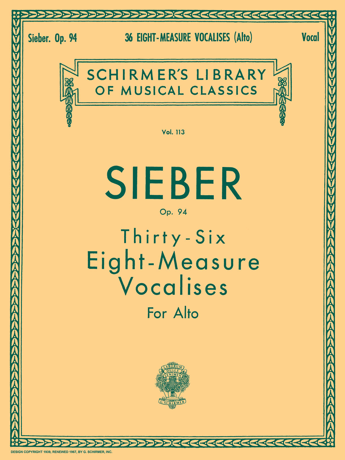 Product Cover for 36 Eight-Measure Vocalises, Op. 94