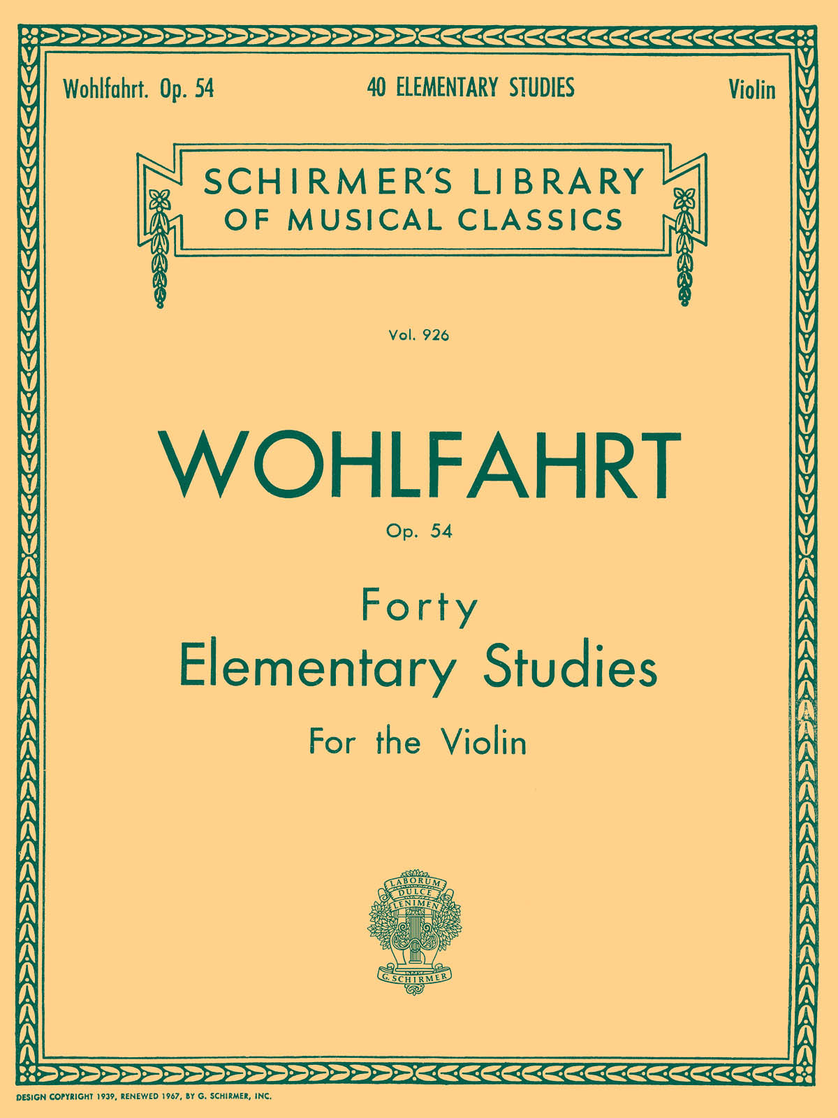 Product Cover for 40 Elementary Studies, Op. 54