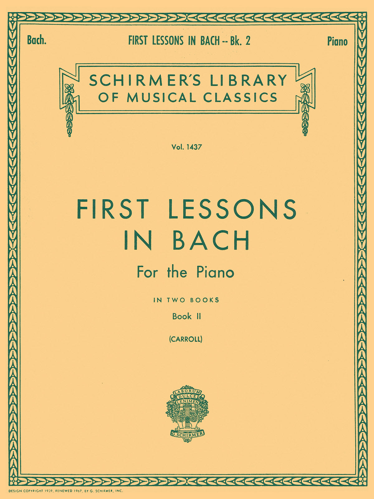 Product Cover for First Lessons in Bach – Book 2