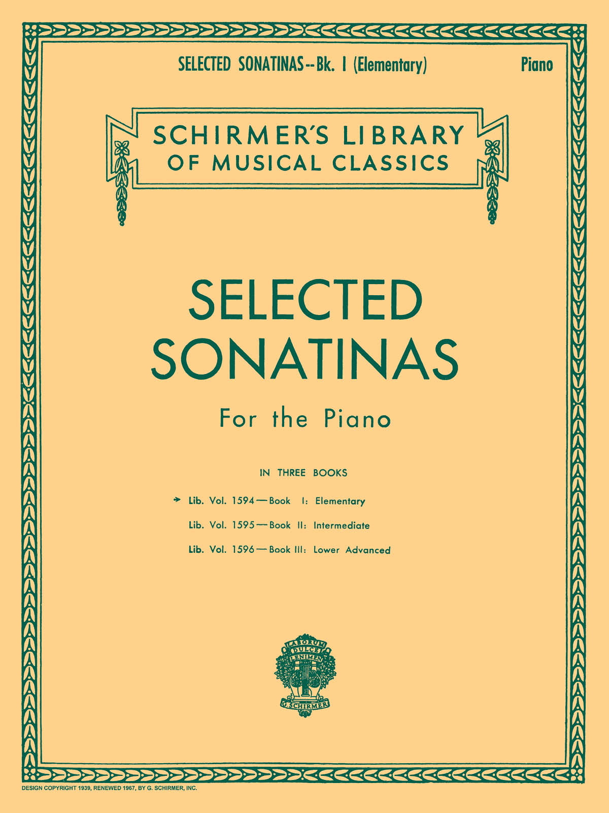 Product Cover for Selected Sonatinas – Book 1: Elementary