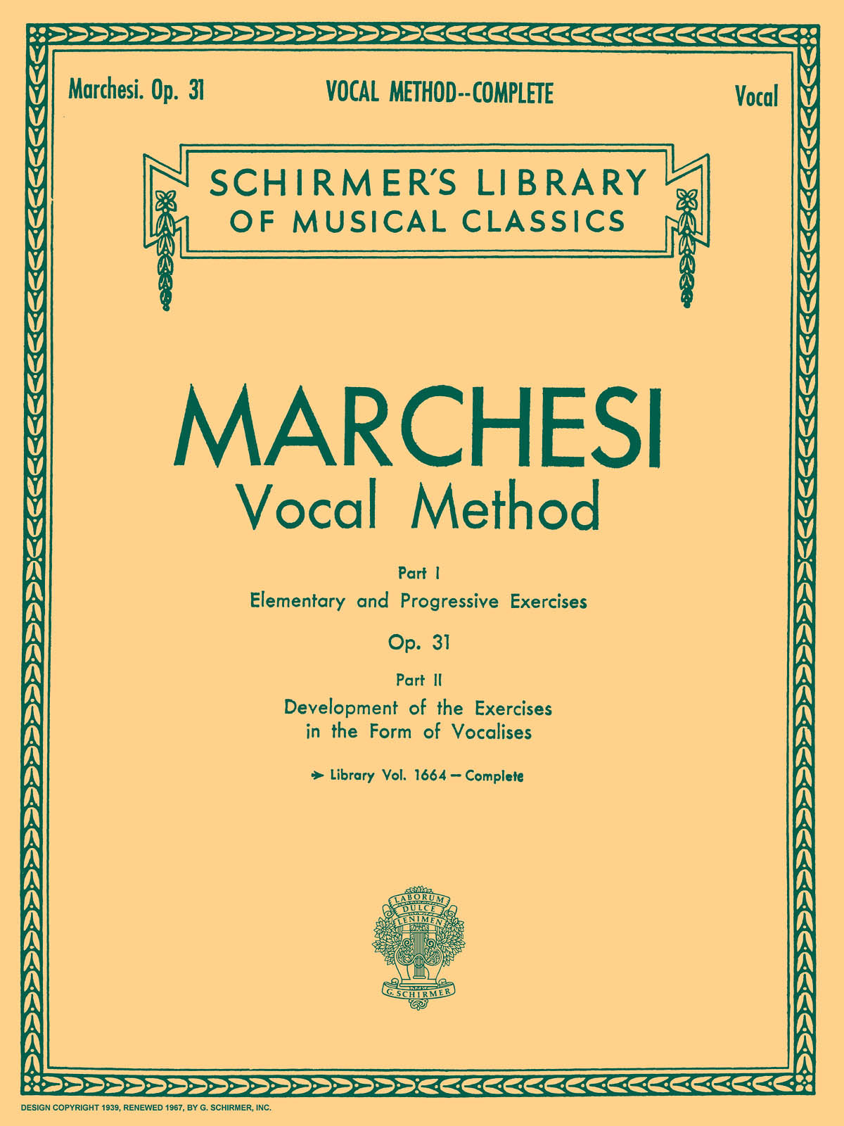 Product Cover for Vocal Method, Op. 31 (Complete)