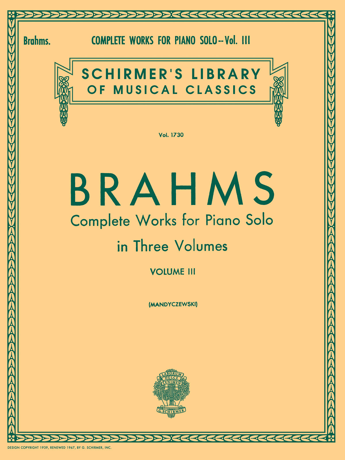 Product Cover for Complete Works for Piano Solo – Volume 3