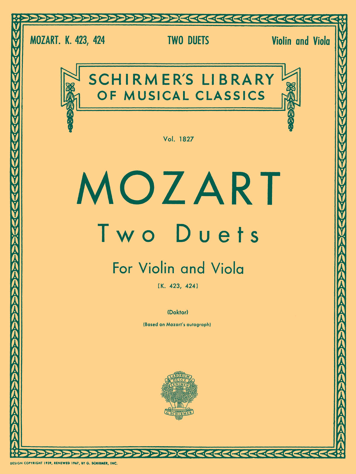 Product Cover for Two Duets for Violin and Viola, K. 423 and K. 424