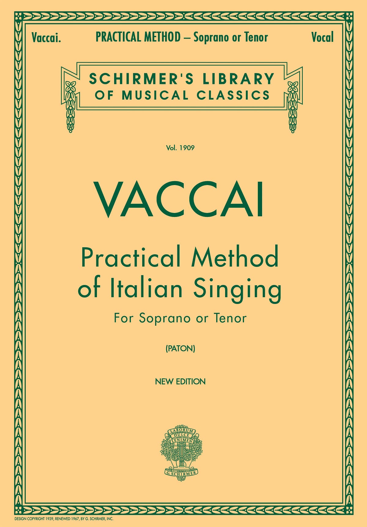 Product Cover for Practical Method of Italian Singing