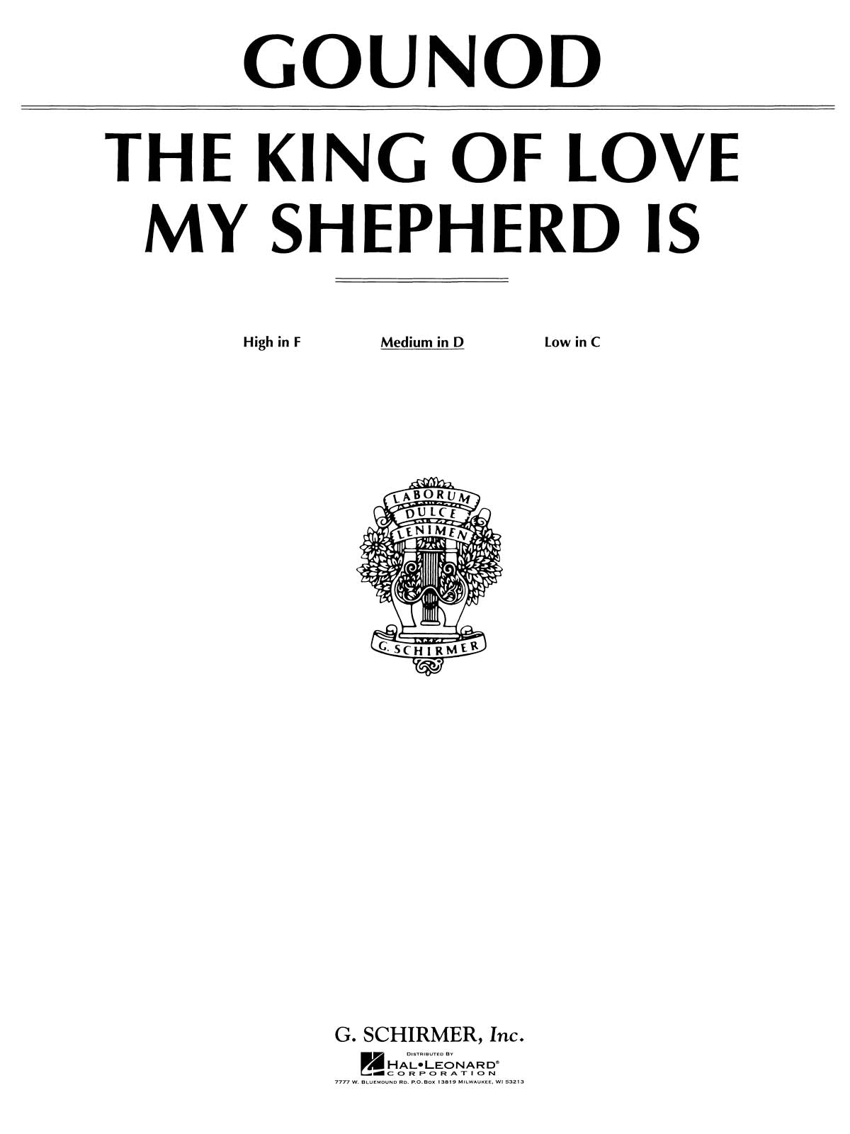 Product Cover for The King of Love My Shepherd Is