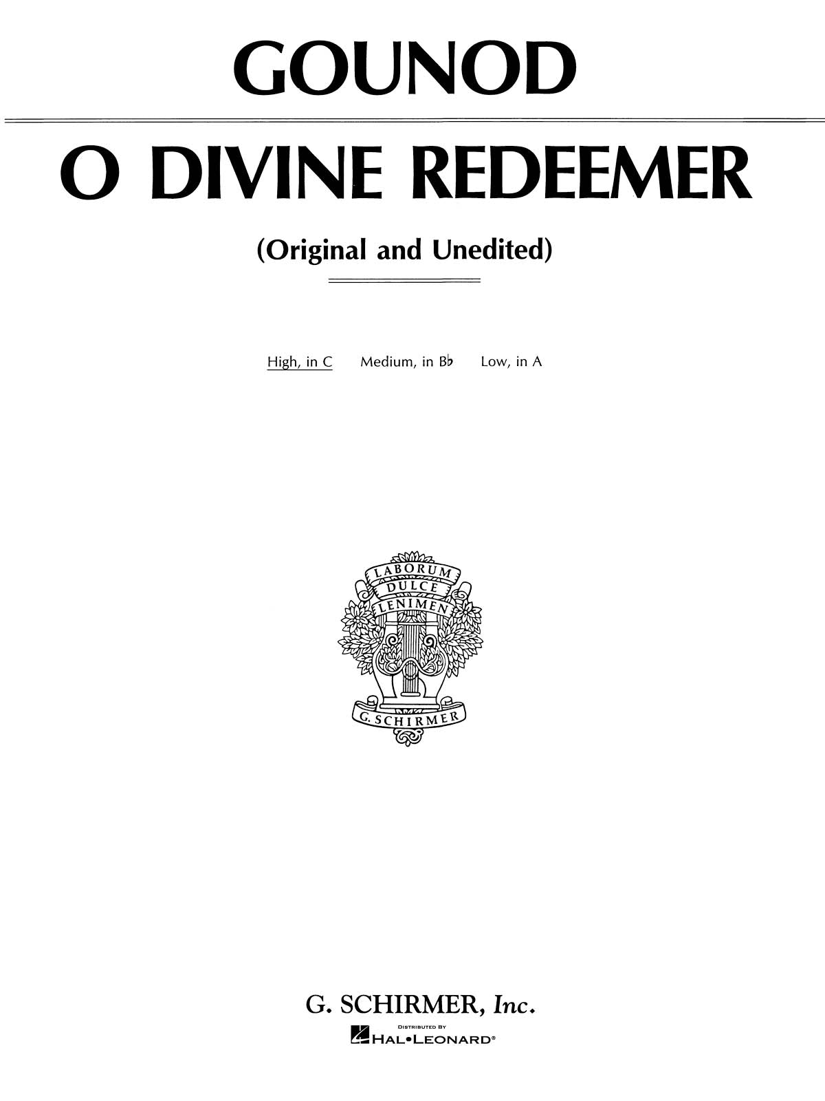 Product Cover for O Divine Redeemer