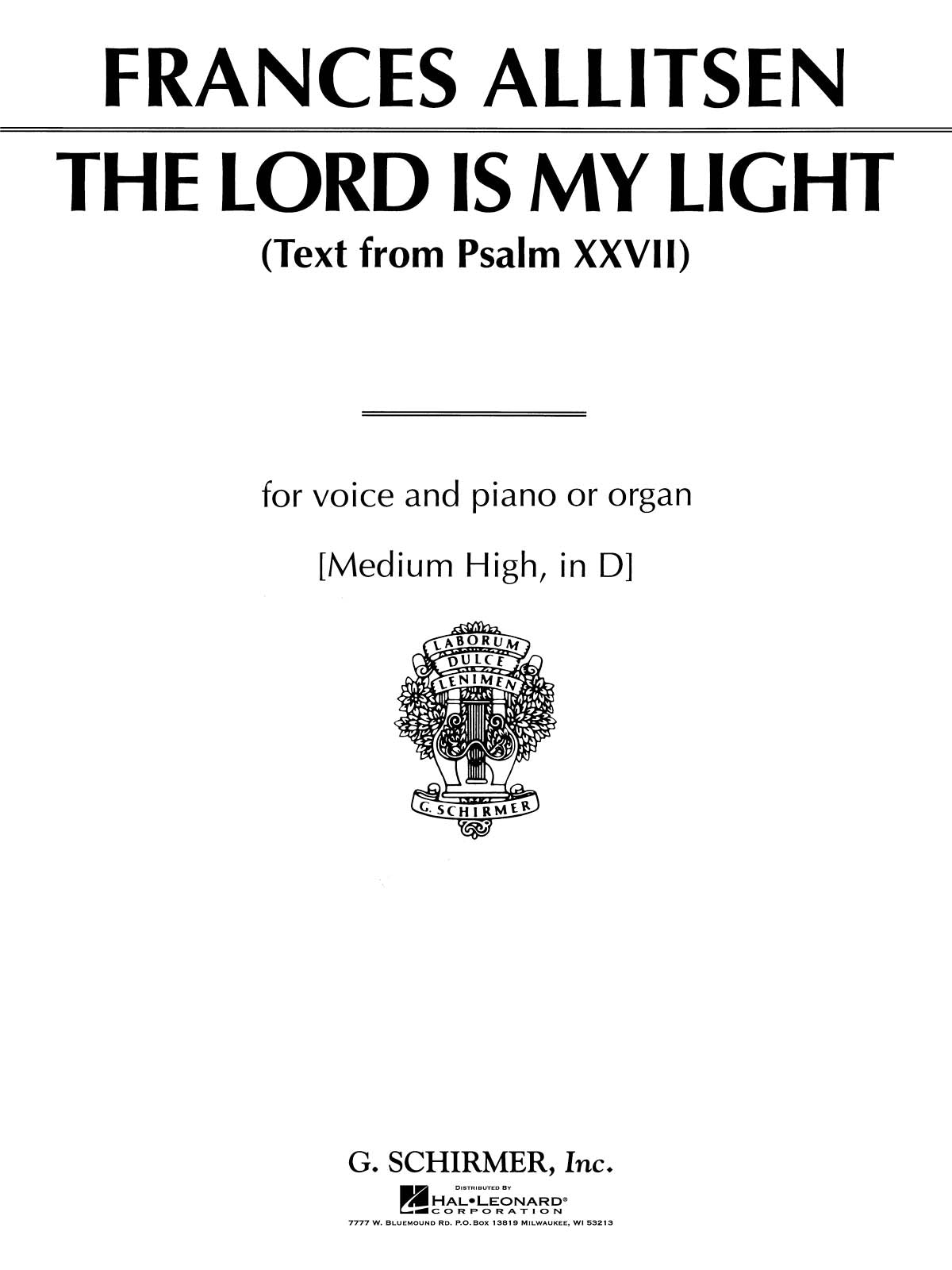 Product Cover for The Lord Is My Light