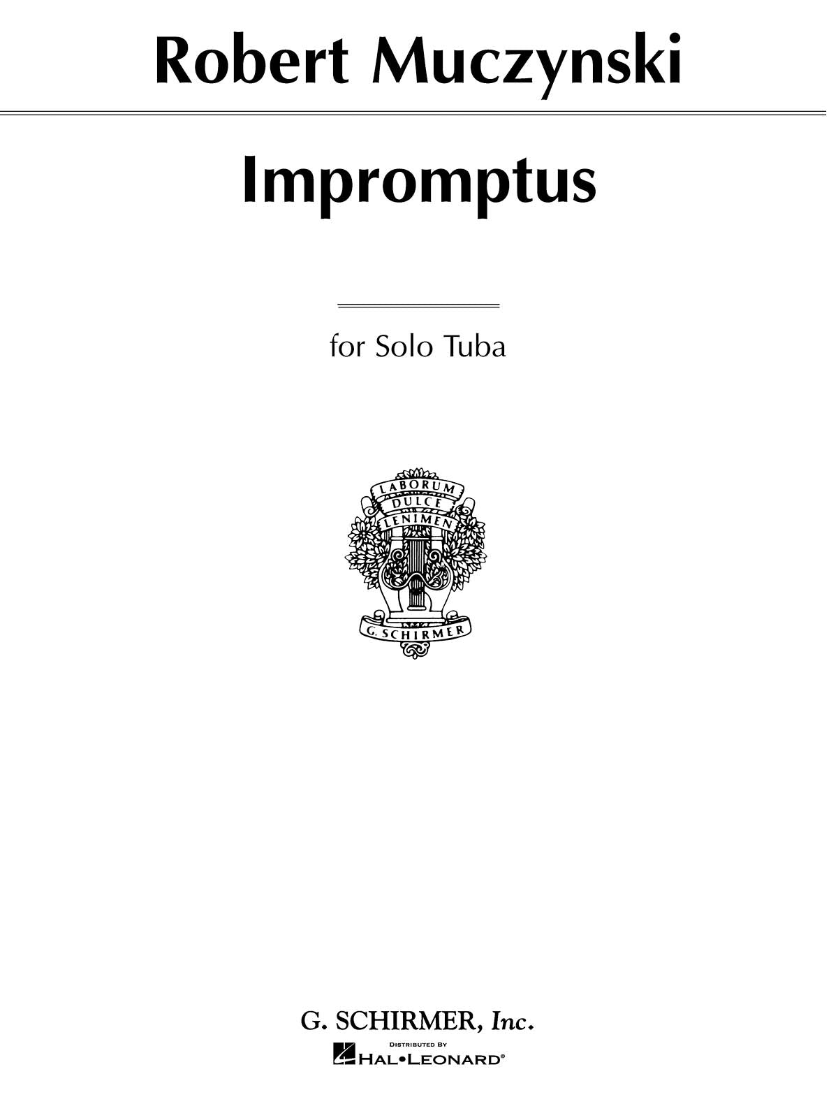 Product Cover for Impromptus for Solo Tuba, Op. 23
