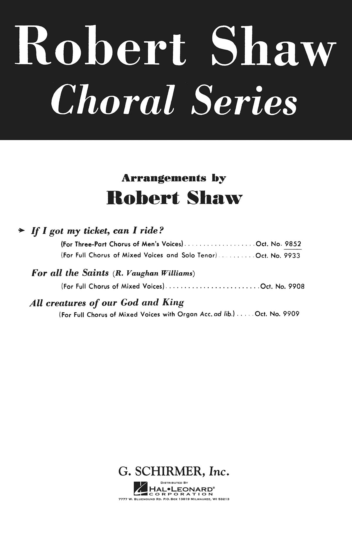 Product Cover for If I Got My Ticket Can I Ride Spirtual Tenor Solo