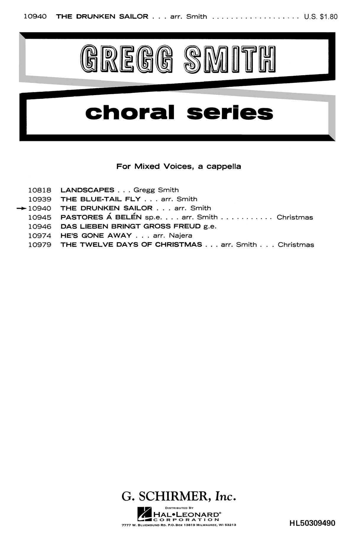 Product Cover for Drunken Sailor, The SATB/A Cappella