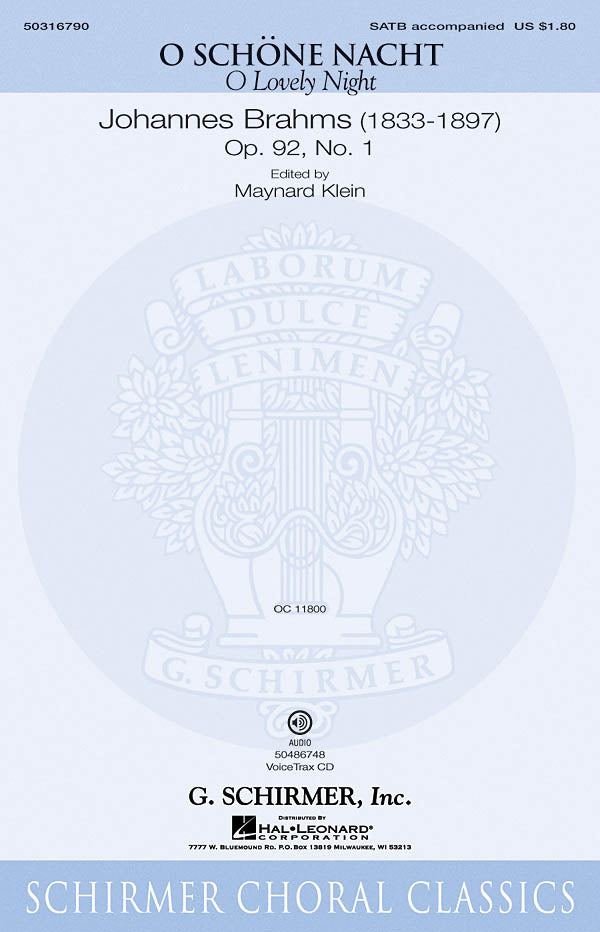 Product Cover for O Schöne Nacht (O Lovely Night)